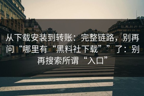 从下载安装到转账：完整链路，别再问“哪里有“黑料社下载””了：别再搜索所谓“入口”